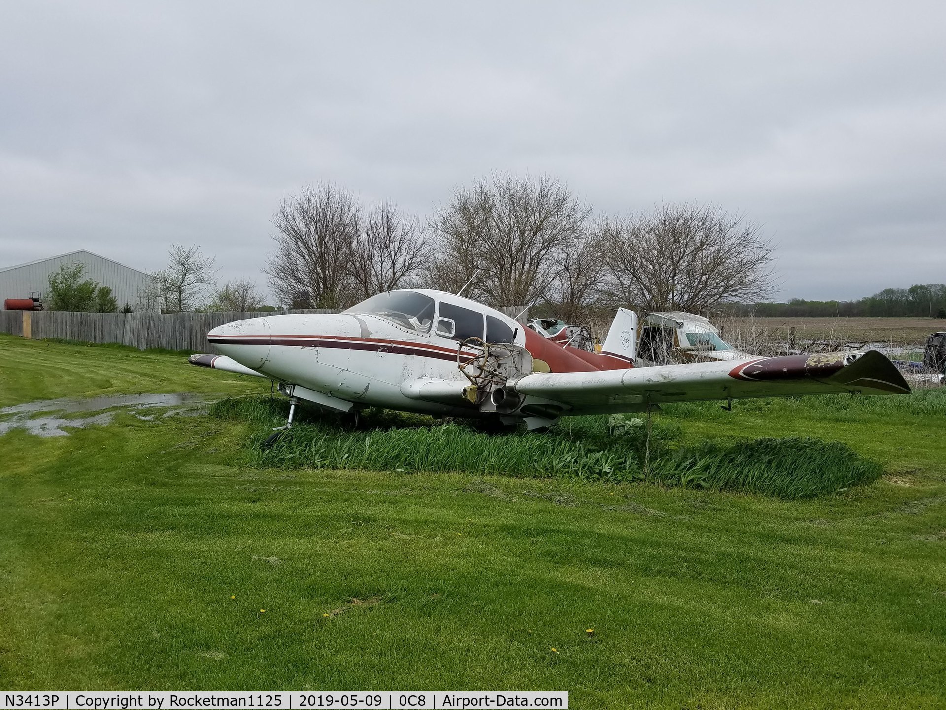 N3413P, 1958 Piper PA-23-160 Apache C/N 23-1377, Engines removed