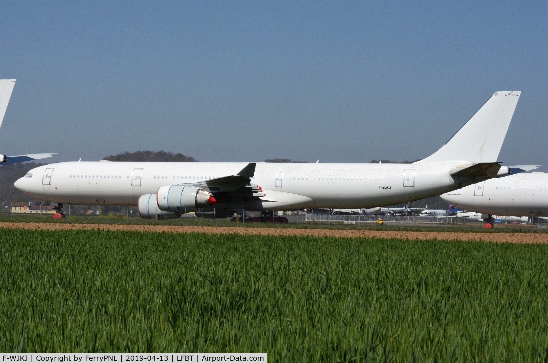 F-WJKJ, 2003 Airbus A340-541 C/N 478, Former Singapore A345 (9V-SGC) stored in Tarbes.