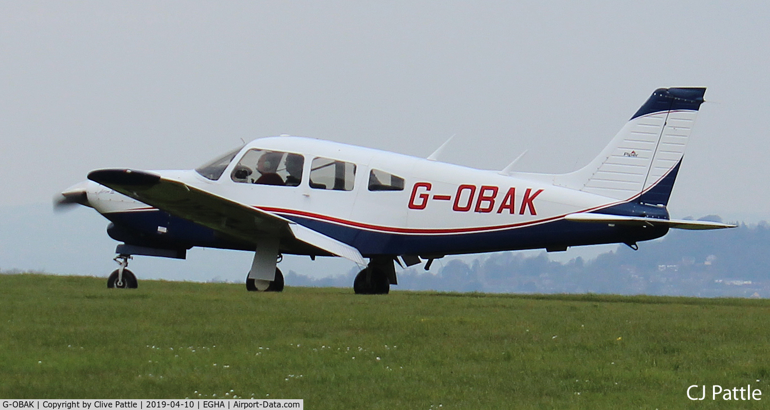 G-OBAK, 1977 Piper PA-28R-201T Cherokee Arrow III C/N 28R-7703054, @ EGHA