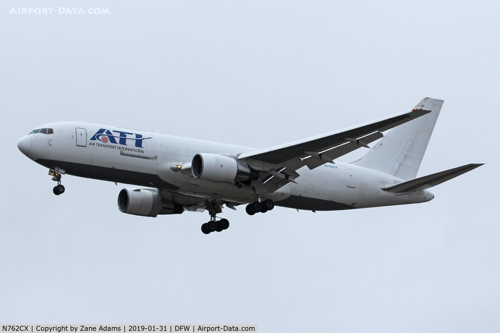 N762CX, 1983 Boeing 767-232(SF) C/N 22225, Arriving at DFW Airport