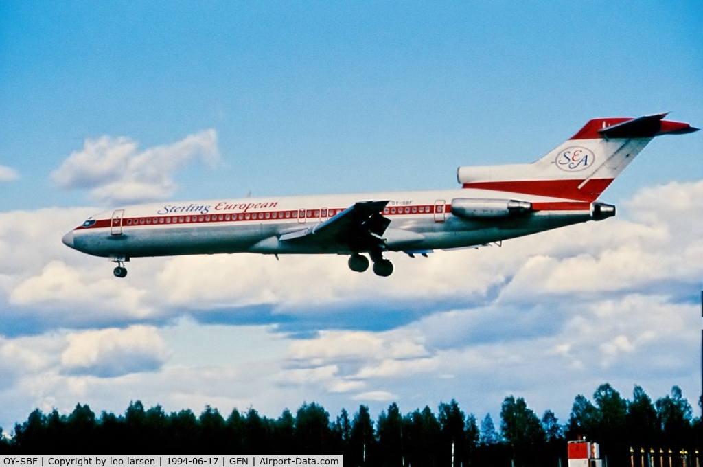 OY-SBF, 1980 Boeing 727-2J4F C/N 22080, Oslo Gardermoen 17.6.1994