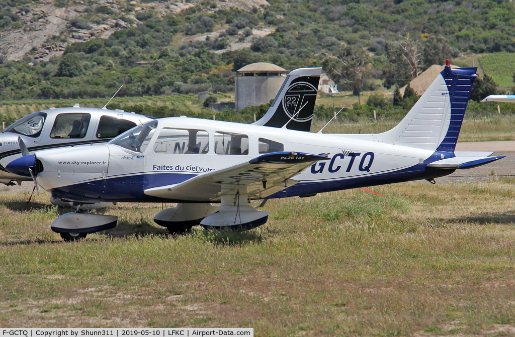 F-GCTQ, Piper PA-28-181 C/N 288090297, Parked at the Airclub...