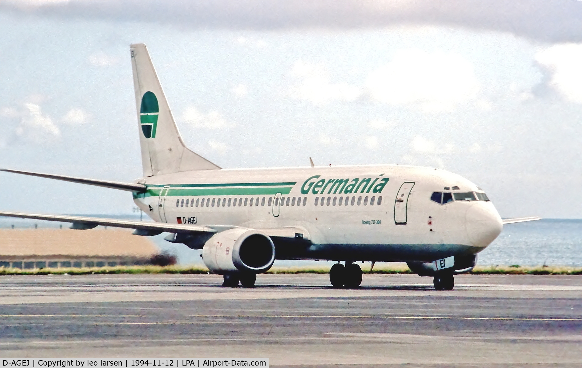 D-AGEJ, 1988 Boeing 737-3L9 C/N 24221, Las Palmas 12.11.1994