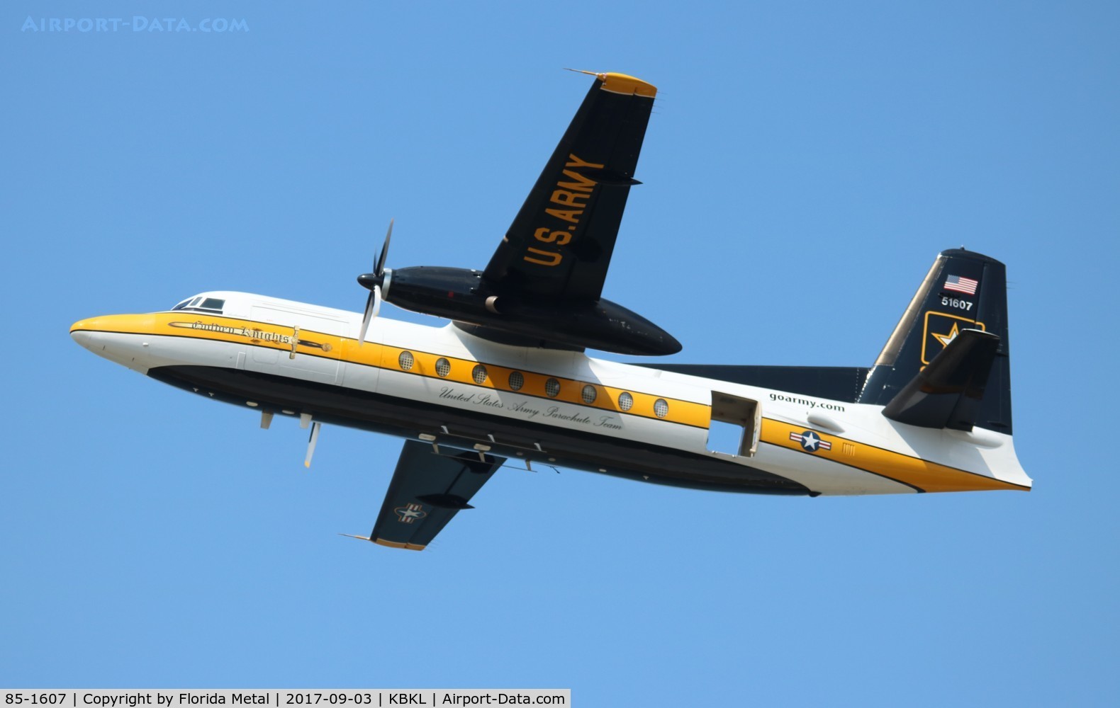85-1607, 1983 Fokker C-31A (F27-400M) Troopship C/N 10653, C-31A Golden Knights
