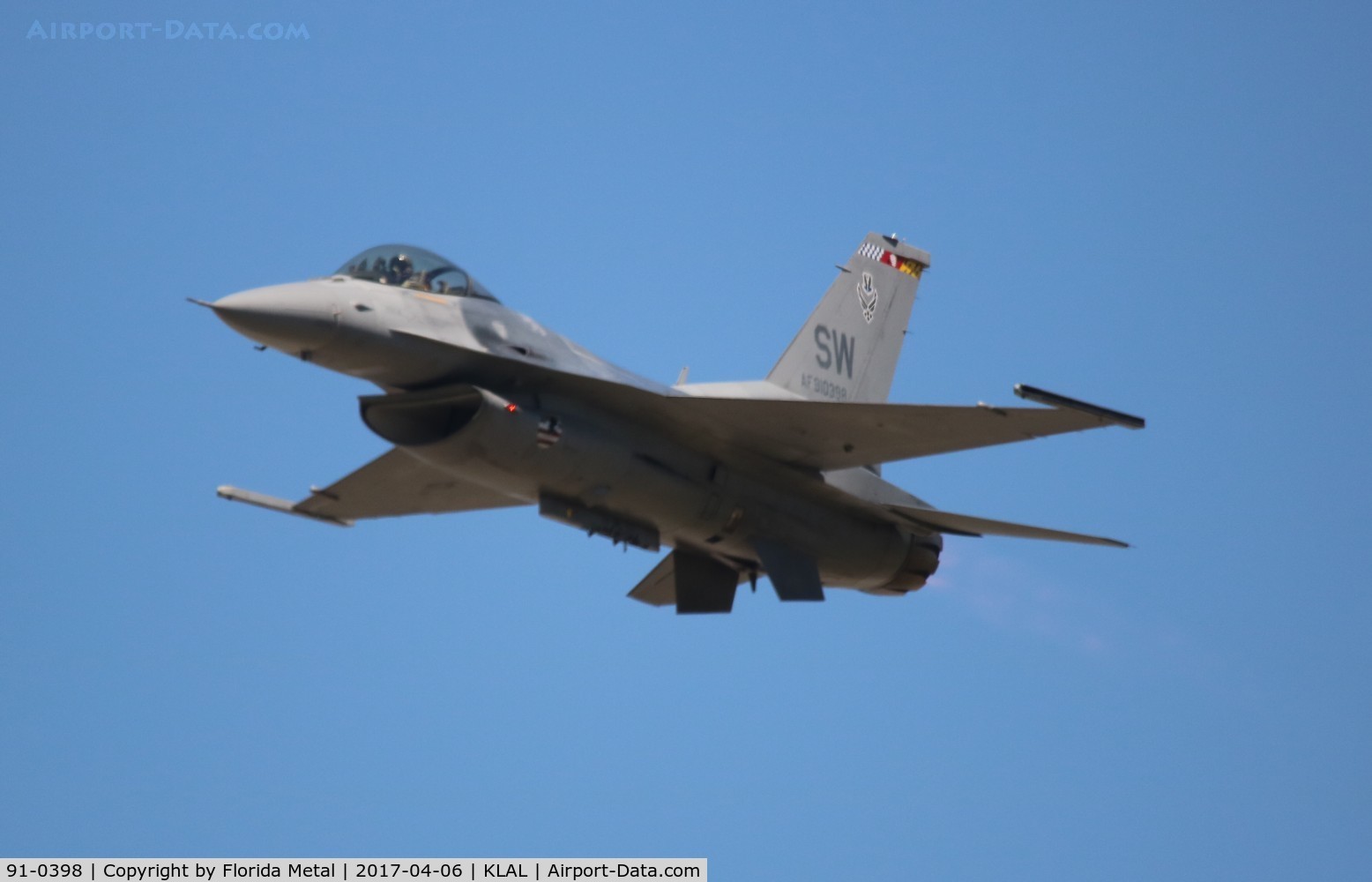 91-0398, 1993 General Dynamics F-16C Fighting Falcon C/N CC-86, Sun N Fun 2017