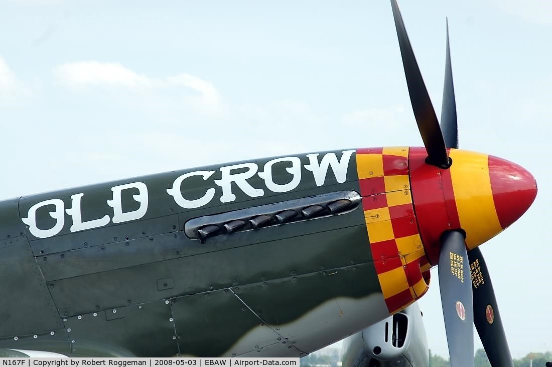 N167F, 1944 North American P-51D Mustang C/N 122-40417, STAMPE FLY IN.
OLD CROW.