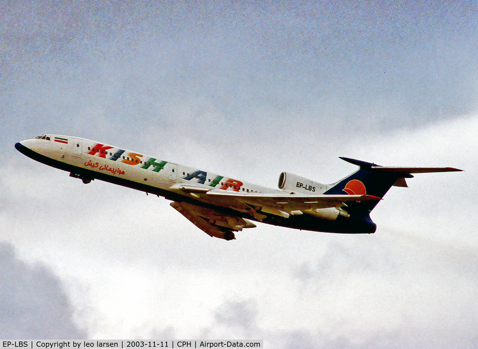EP-LBS, 1991 Tupolev Tu-154M C/N 91A901, Copenhagen 11.10.03