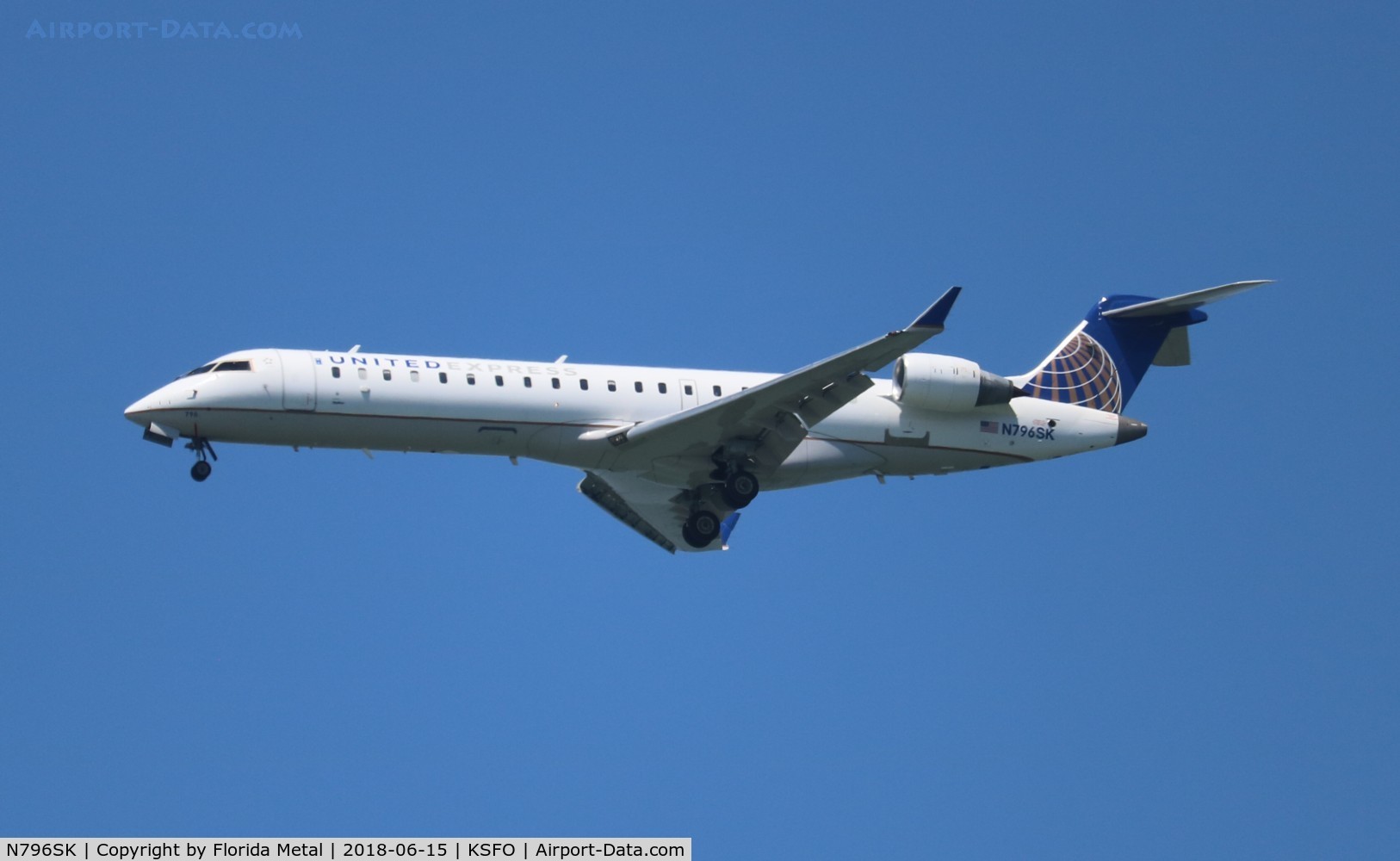 N796SK, Bombardier CRJ-702ER (CL-600-2C10) Regional Jet C/N 10300, United Express