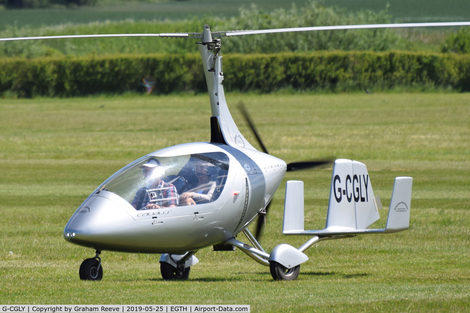 G-CGLY, 2010 RotorSport UK Calidus C/N RSUK/CALS/012, Just landed at Old Warden.