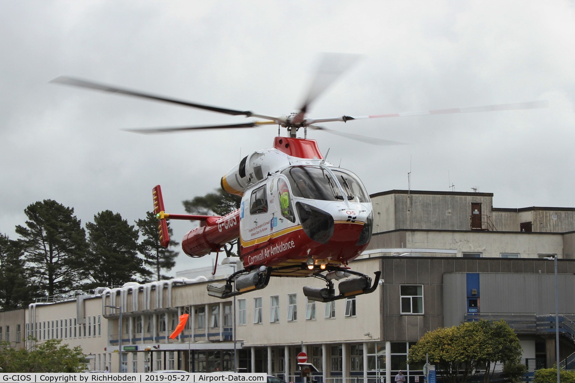 G-CIOS, 2002 MD Helicopters MD-900 Explorer C/N 900-00103, Royal Cornwall Hospital (Treliske)