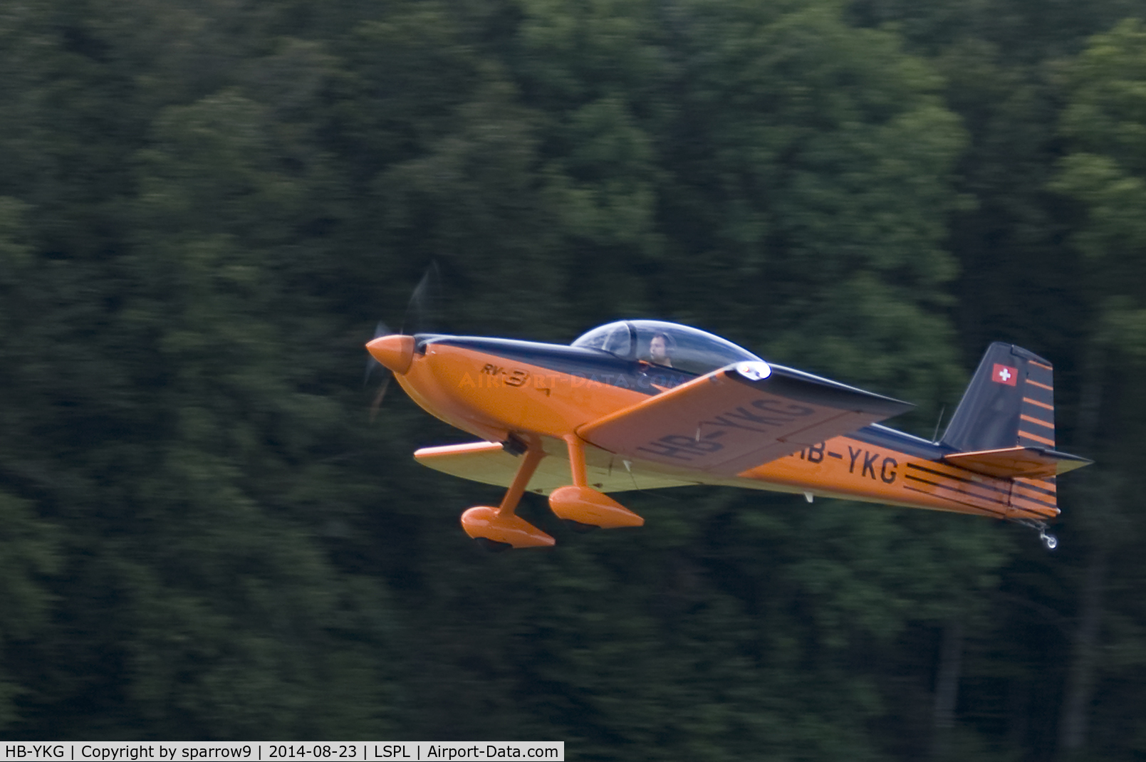 HB-YKG, 2014 Vans RV-8 C/N 82376, On climb-out from Langenthal-Bleienbach airfield.