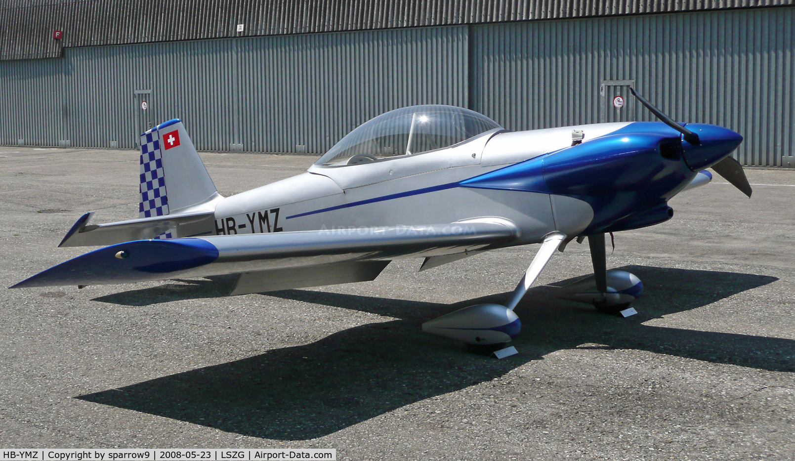 HB-YMZ, 2008 Vans RV-4 C/N 2422, One month after the first flight, at Grenchen.