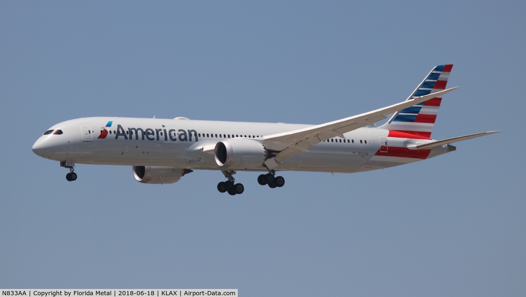 N833AA, 2017 Boeing 787-9 Dreamliner C/N 40645, American