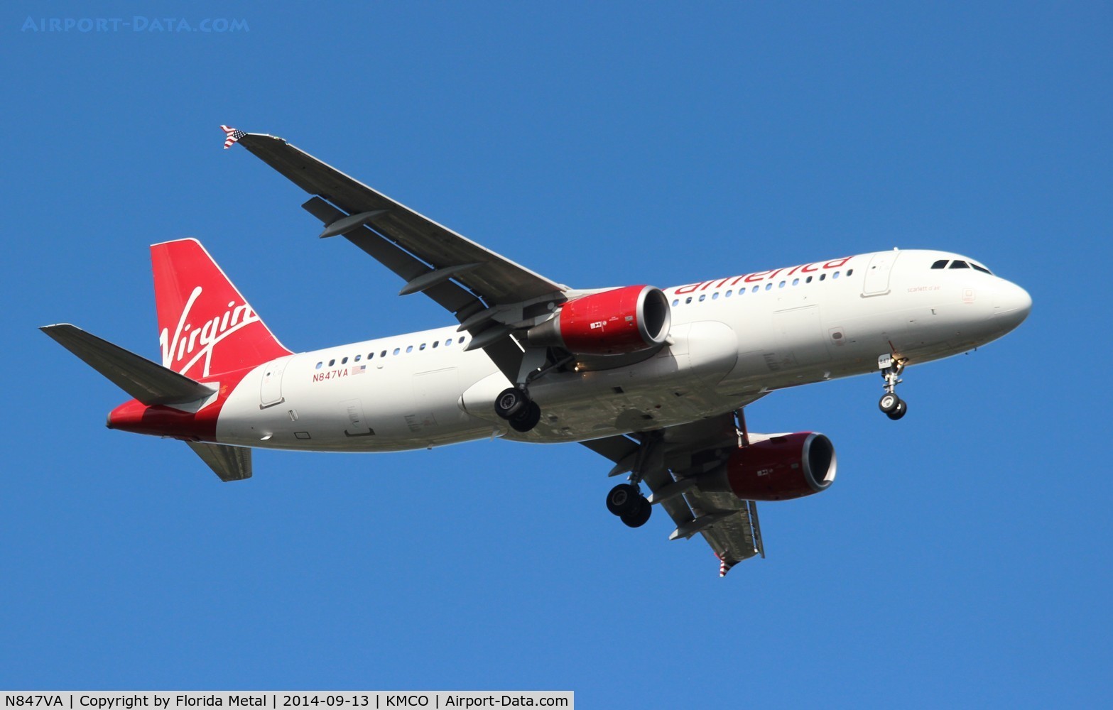 N847VA, 2011 Airbus A320-214 C/N 4948, Virgin America