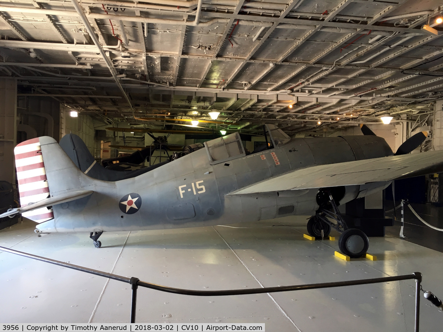 3956, Grumman F4F-3A Wildcat C/N 3956, Grumman F4F-3A Wildcat, BuNo 3956. Ditched in Lake Michigan Nov 30, 1943 and salvaged early 1990s.