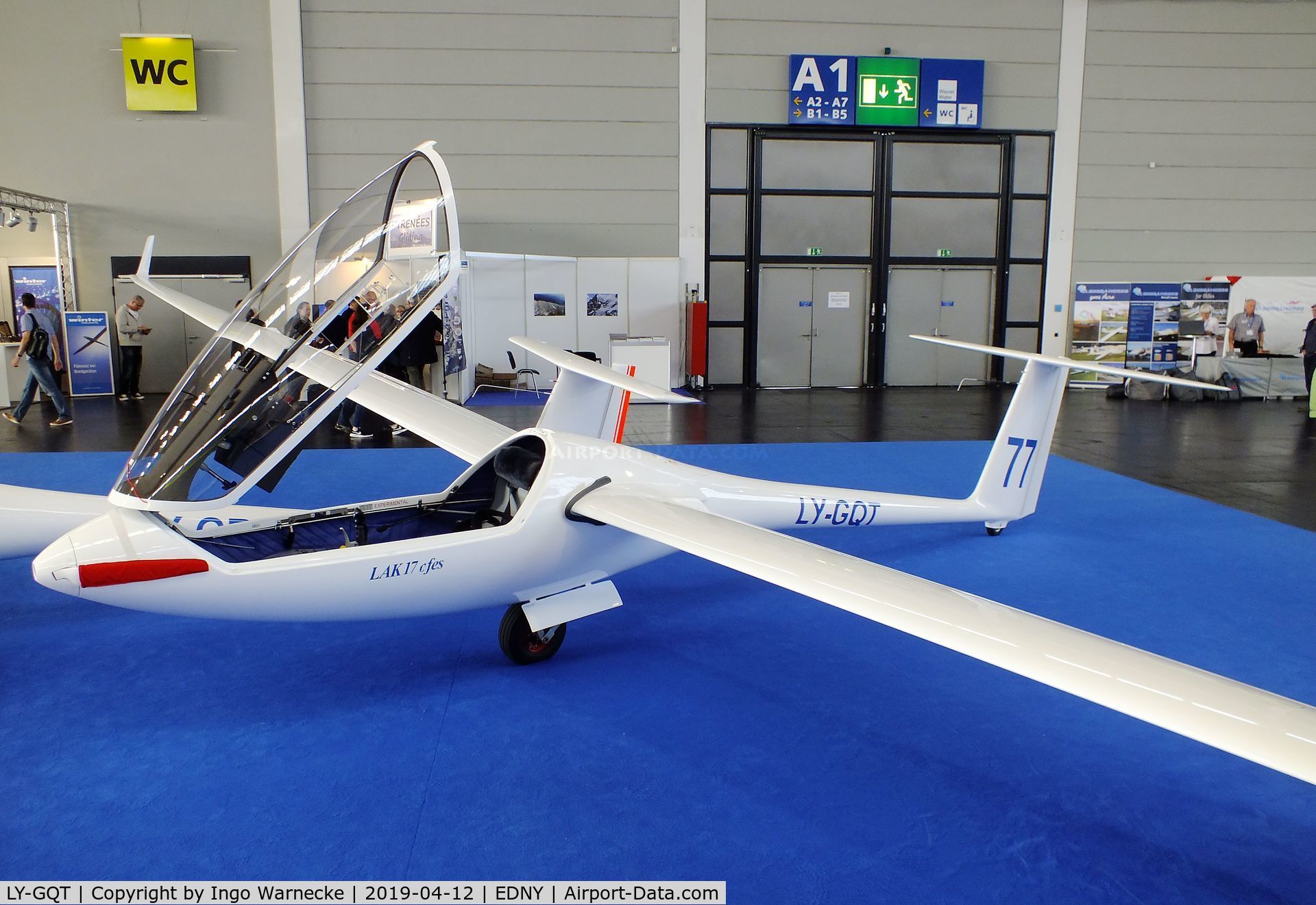 LY-GQT, Sportine Aviacija LAK-17B FES Mini, Sportine Aviacija LAK-17C FES (front electric sustainer) at the AERO 2019, Friedrichshafen