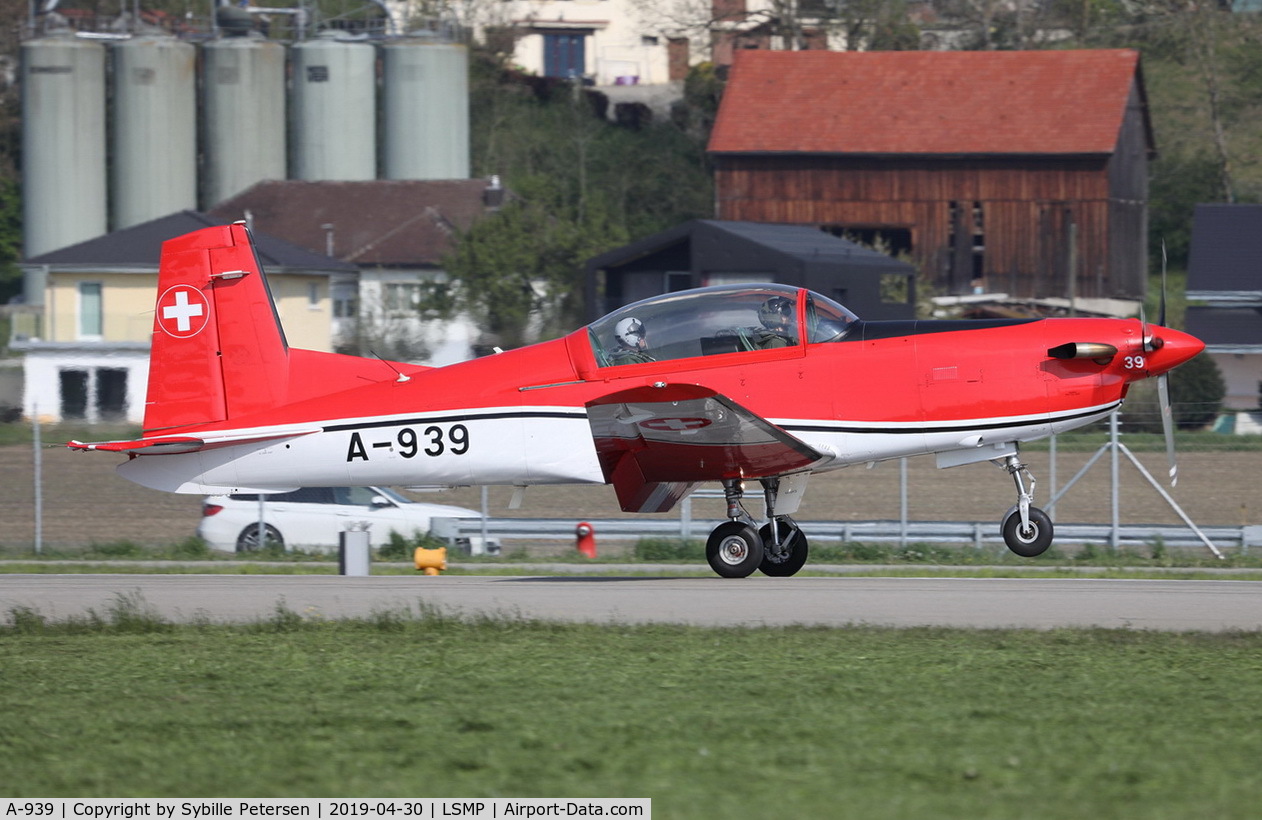 A-939, Pilatus PC-7 Turbo Trainer C/N 347, Taken at Payerne Air Base, Switzerland