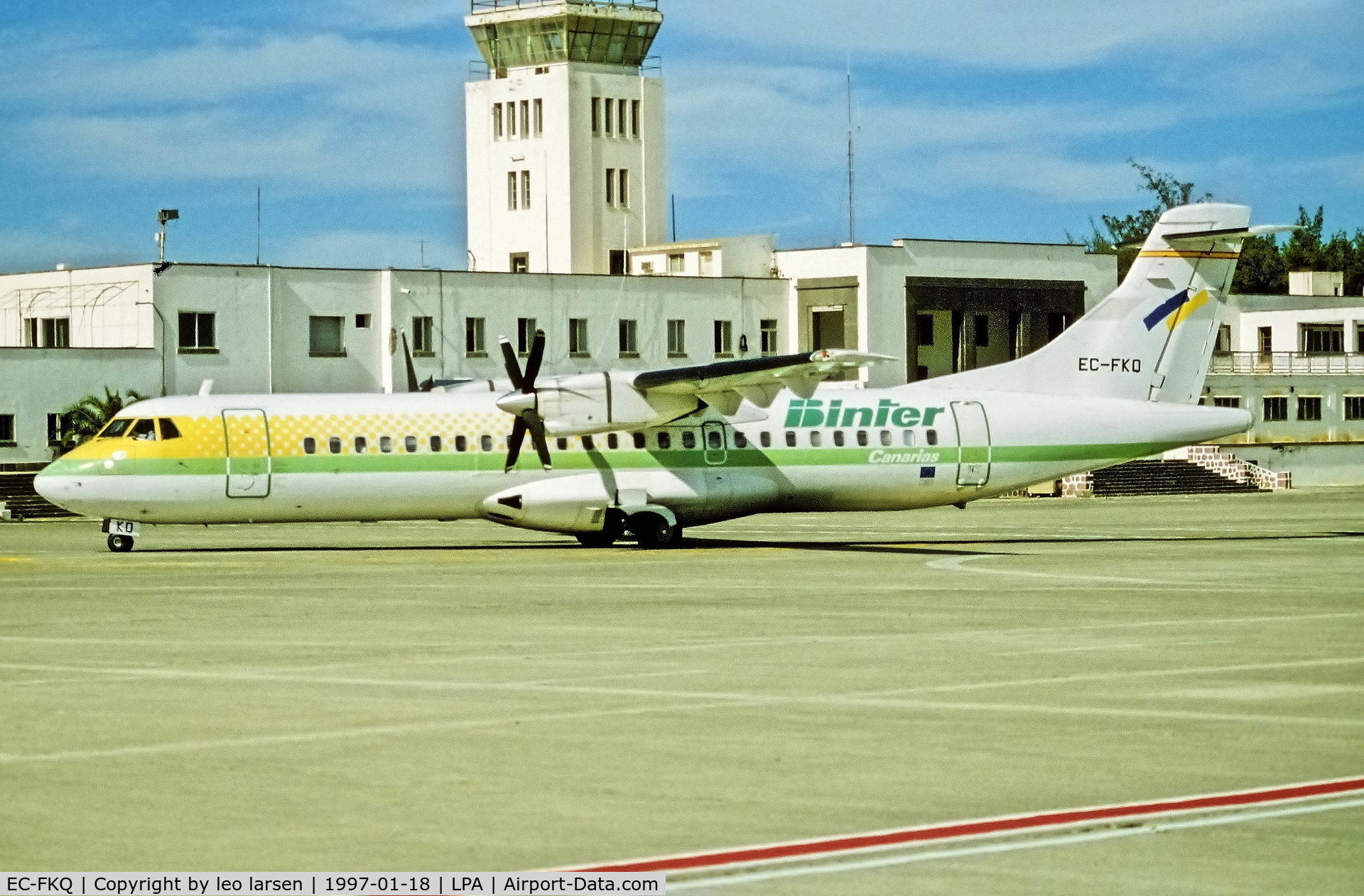 EC-FKQ, 1991 ATR 72-201 C/N 276, Las Palmas 18.1.1997