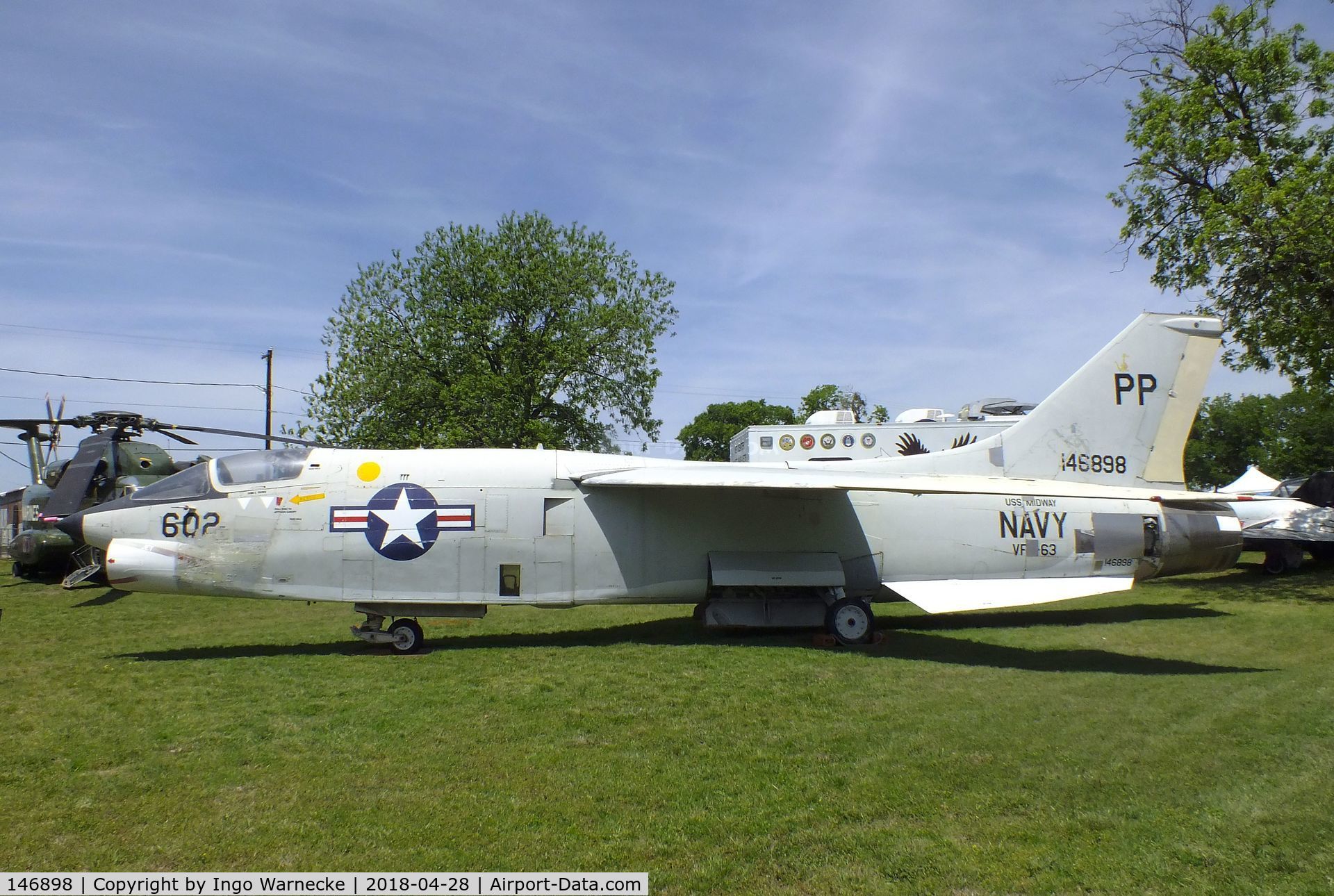 146898, Vought RF-8G Crusader C/N 728, Vought RF-8G Crusader (tailplanes still missing), undergoing restauration at the Fort Worth Aviation Museum, Fort Worth TX