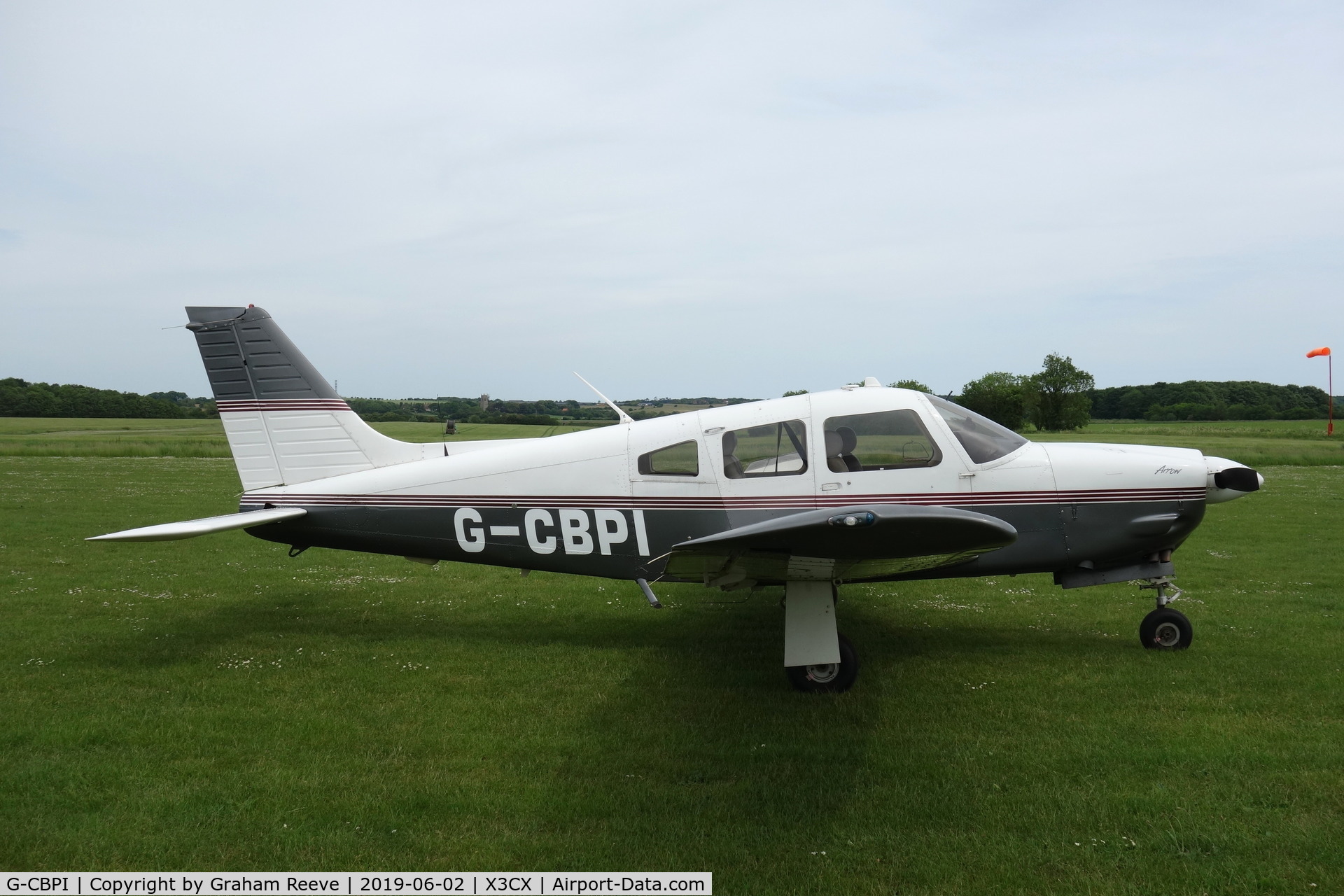 G-CBPI, 2002 Piper PA-28R-201 Cherokee Arrow III C/N 2844073, Parked at Northrepps.