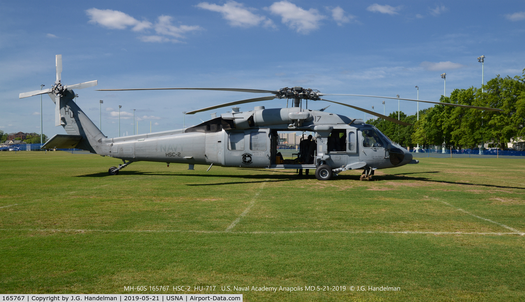 165767, Sikorsky MH-60S Seahawk C/N 70-2685, At USNA for B.A. back up.