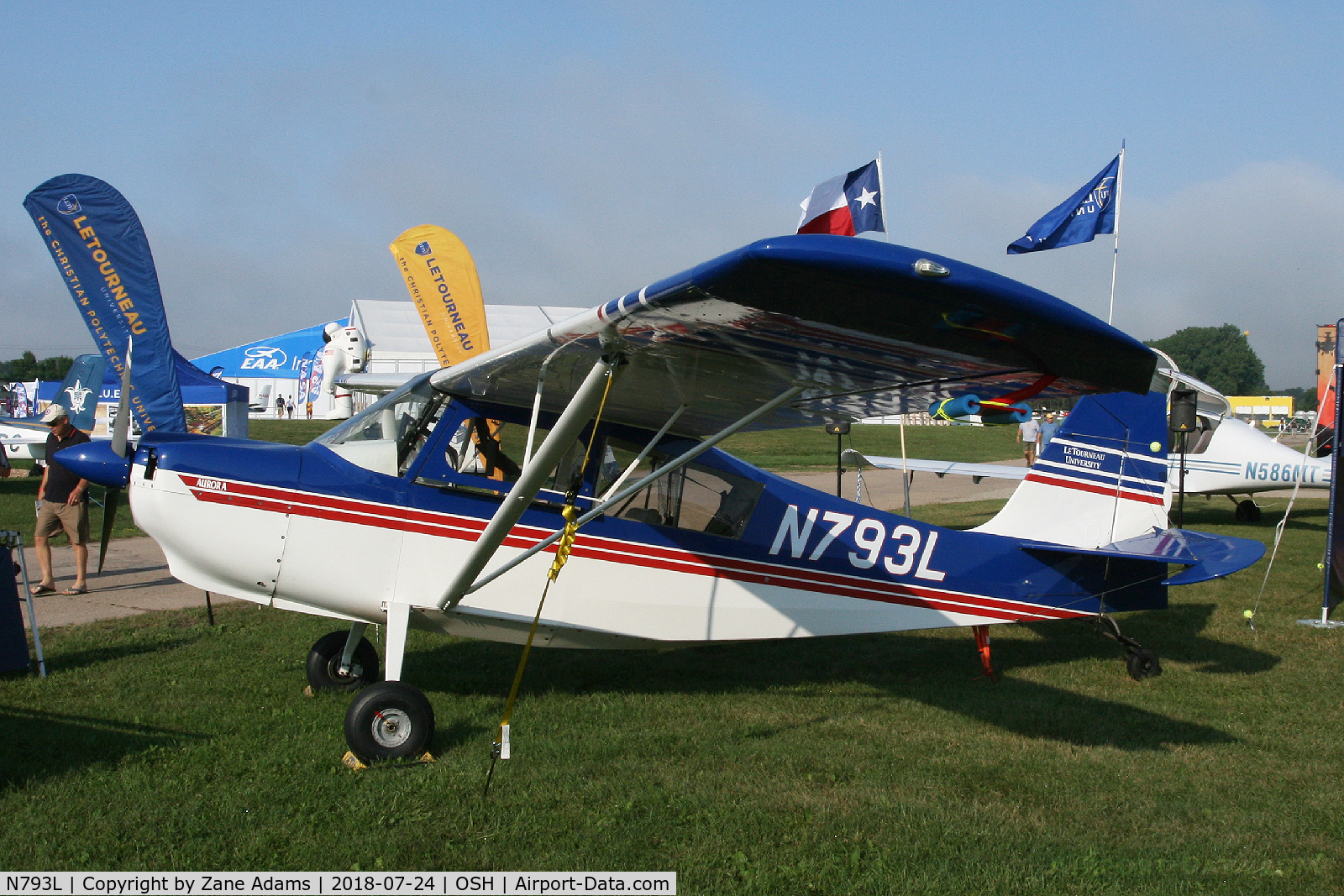 N793L, 2014 American Champion 7ECA Aurora Citabria C/N 1409-2014, At the 2018 EAA AirVenture - Oshkosh, Wisconsin