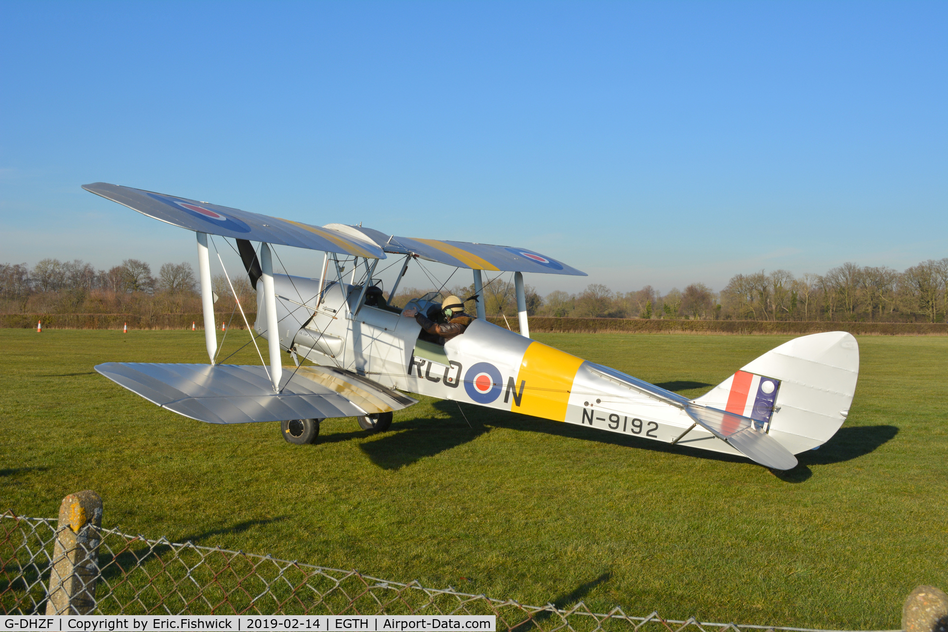 G-DHZF, 1939 De Havilland DH-82A Tiger Moth II C/N 82309, 1. G-DHZF visiting the Shuttleworth Collection, Feb. 2019.