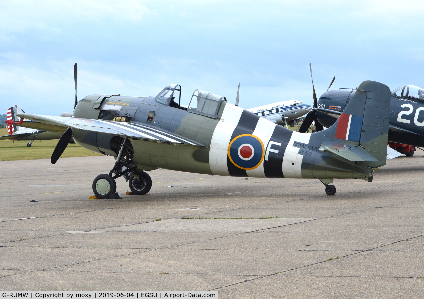 G-RUMW, 1944 General Motors (Grumman) FM-2 Wildcat C/N 5765, General Motors (Grumman) FM-2 Wildcat at Duxford, RN Serial JV579.