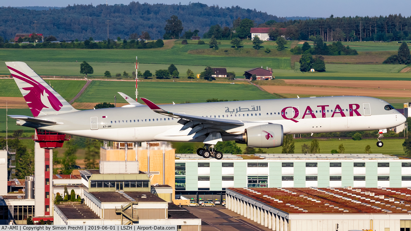 A7-AMI, 2019 Airbus A350-941 C/N 214, A7-AMI @ Zürich Intl. Airport