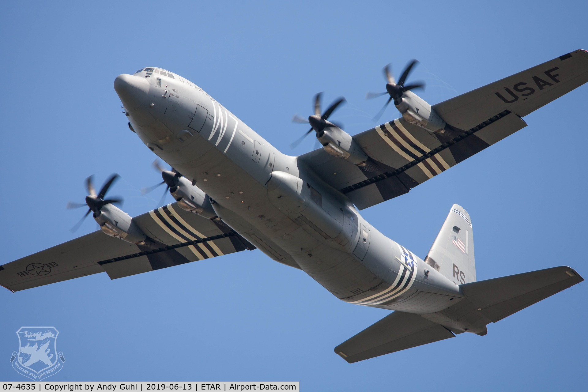 07-4635, 2007 Lockheed Martin C-130J-30 Super Hercules C/N 382-5595, Super Herciles with D-DAY Stripes