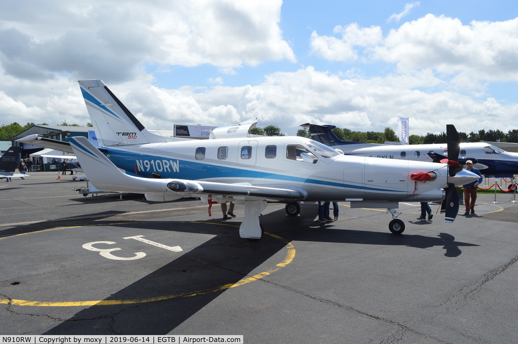 N910RW, 2018 Socata TBM-700 C/N 1220, Socata TBM-700 at Wycombe Air Park.