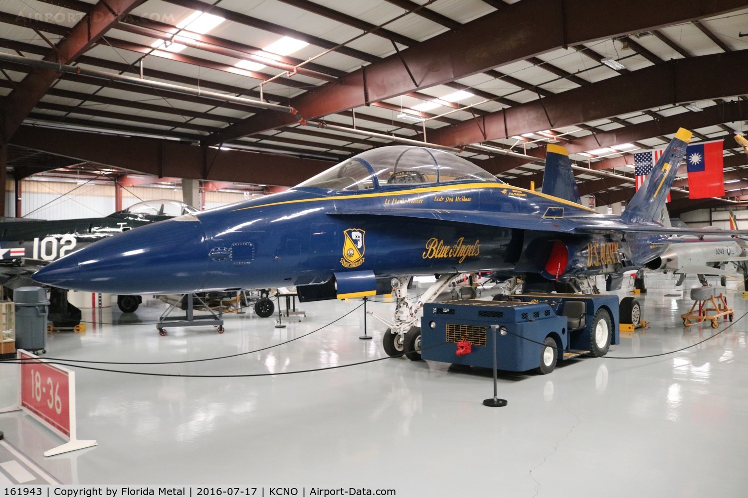 161943, McDonnell Douglas F/A-18B Hornet C/N 0150, Blue Angels F-18 at Yanks