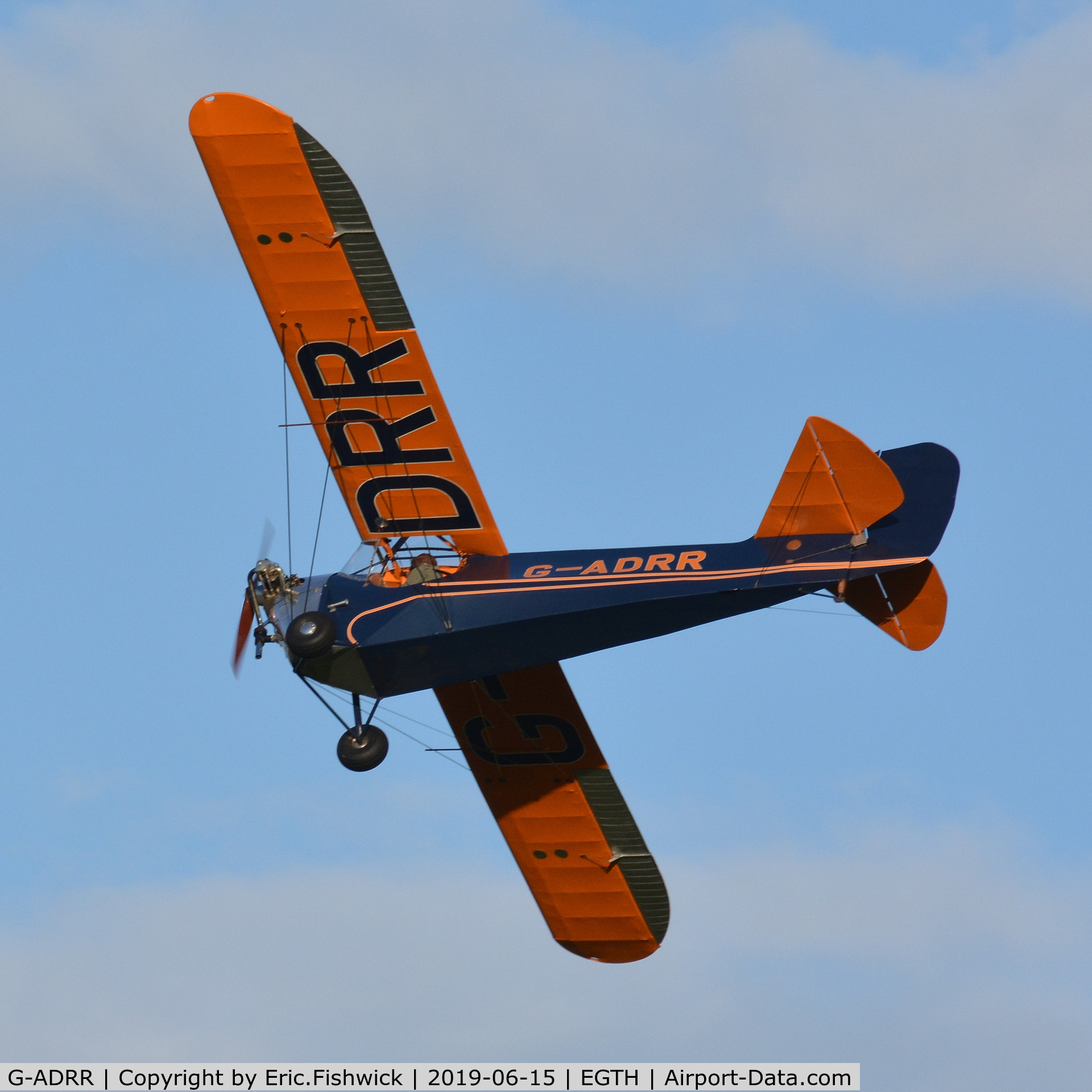 G-ADRR, 1936 Aeronca C-3 Collegian C/N A-734, 44. G-ADRR making a welcome appearance at The Evening Airshow at The Shuttleworth Collection, June, 2019.