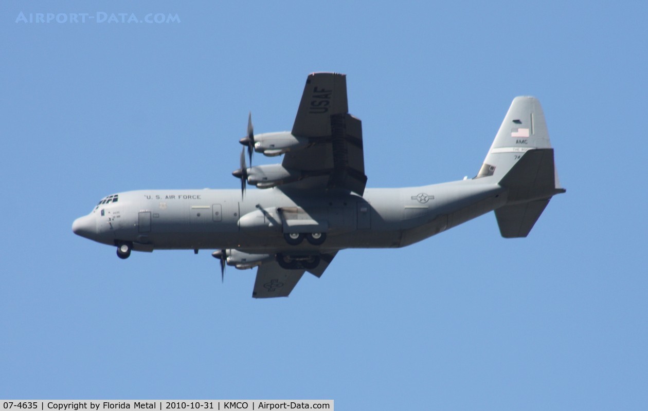 07-4635, 2007 Lockheed Martin C-130J-30 Super Hercules C/N 382-5595, MCO spotting