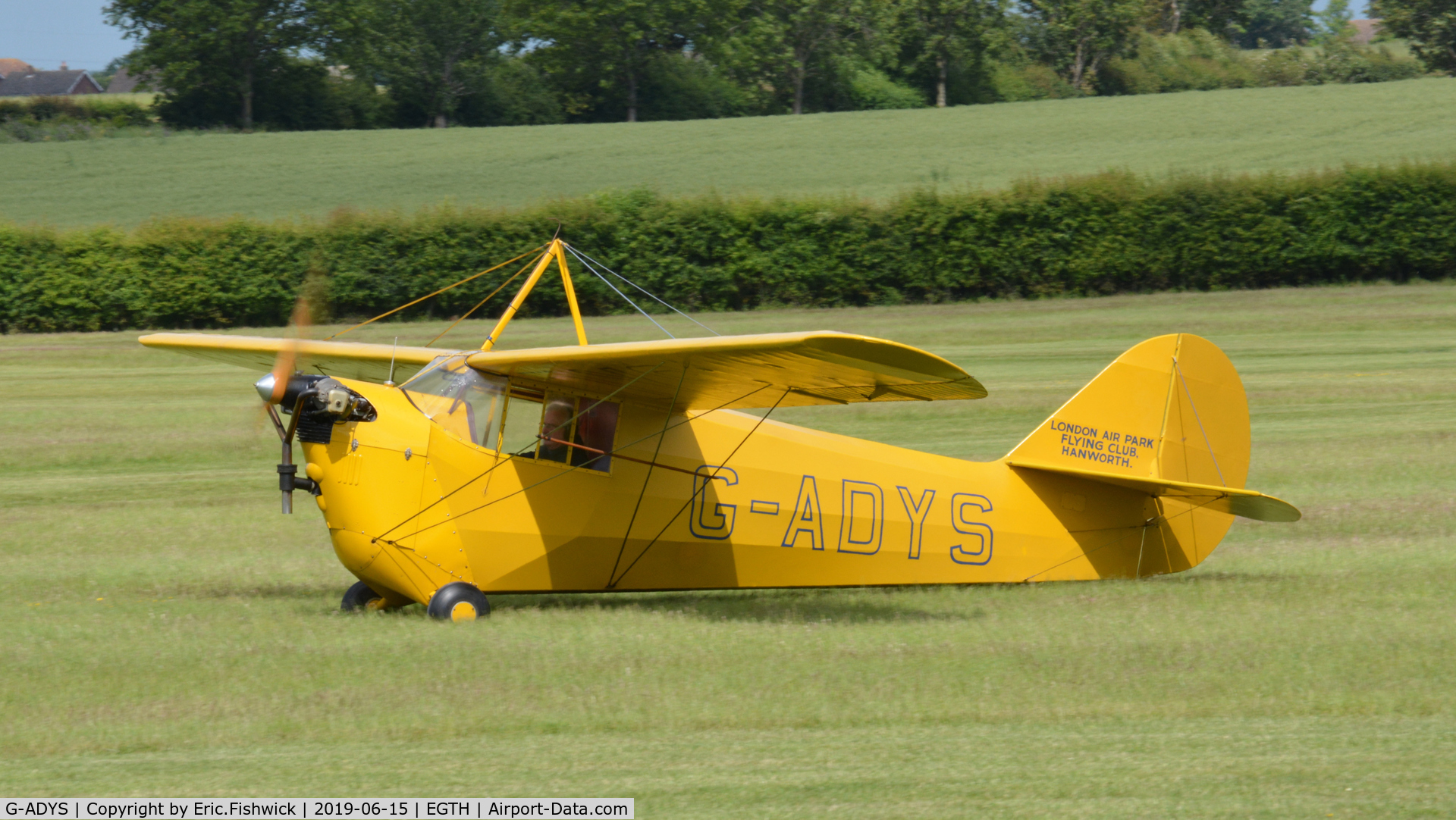 G-ADYS, 1935 Aeronca C-3 C/N A-600, 1. G-ADYS at The Evening Airshow at The Shuttleworth Collection, June, 2019.