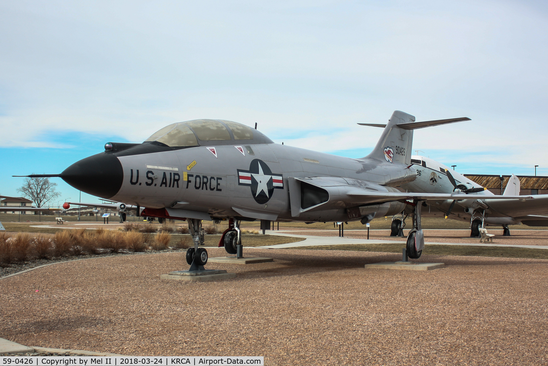 59-0426, 1959 McDonnell F-101B-115-MC Voodoo C/N 750, On display at the South Dakota Air and Space Museum at Ellsworth Air Force Base.