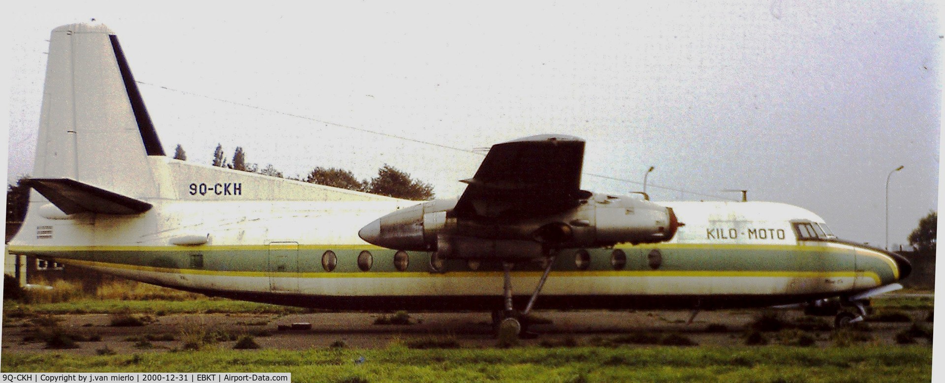 9Q-CKH, Fairchild F-27 C/N 87, Wevelgem, Kortrijk, Belgium '80s