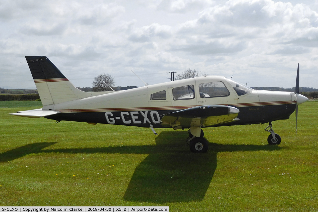 G-CEXO, 1998 Piper PA-28-161 Warrior III C/N 2842041, PA-28-161 Warrior III at Fishburn Airfield, UK.