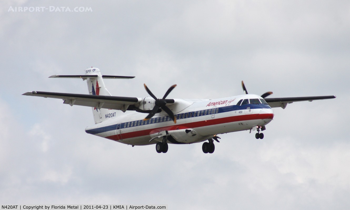 N420AT, 1994 ATR 72-212 C/N 420, MIA spotting