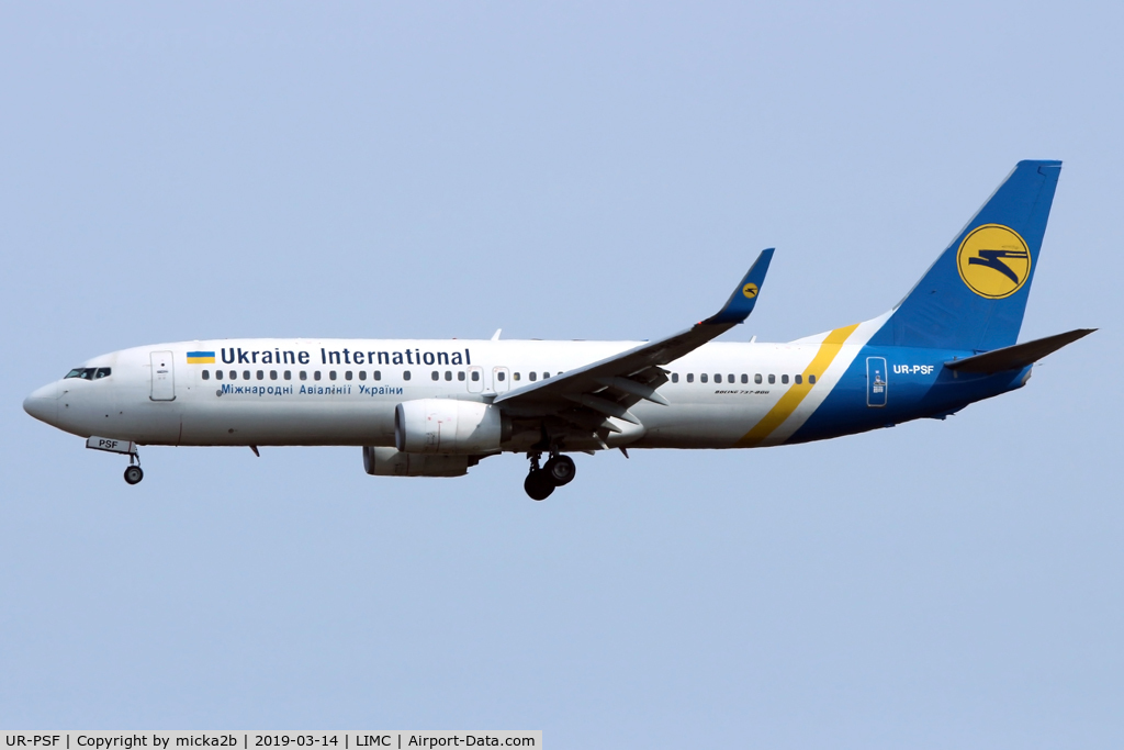 UR-PSF, 2012 Boeing 737-84R C/N 38120, Landing