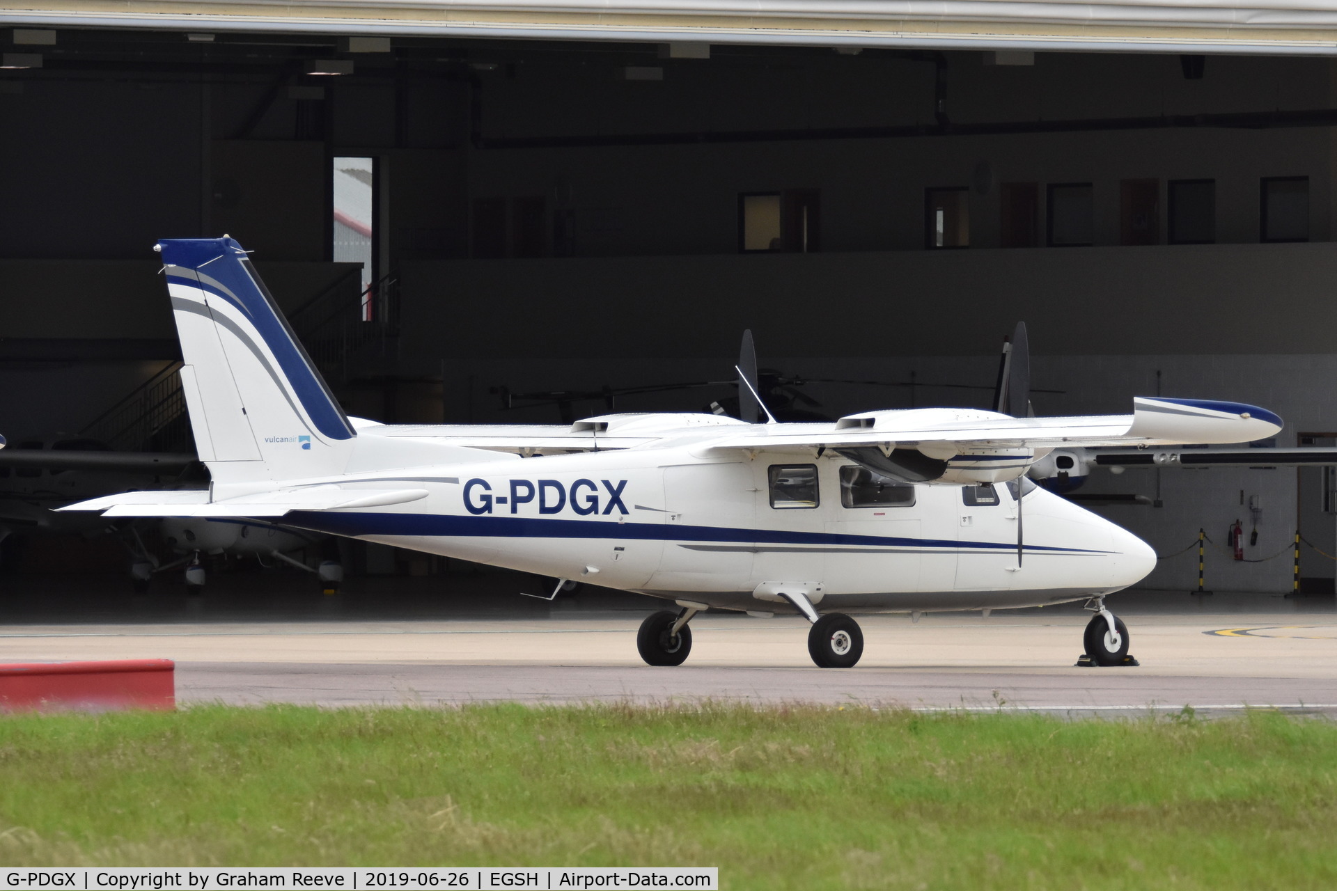 G-PDGX, 2015 Vulcanair P-68R Victor C/N 483-50, Parked at Norwich.