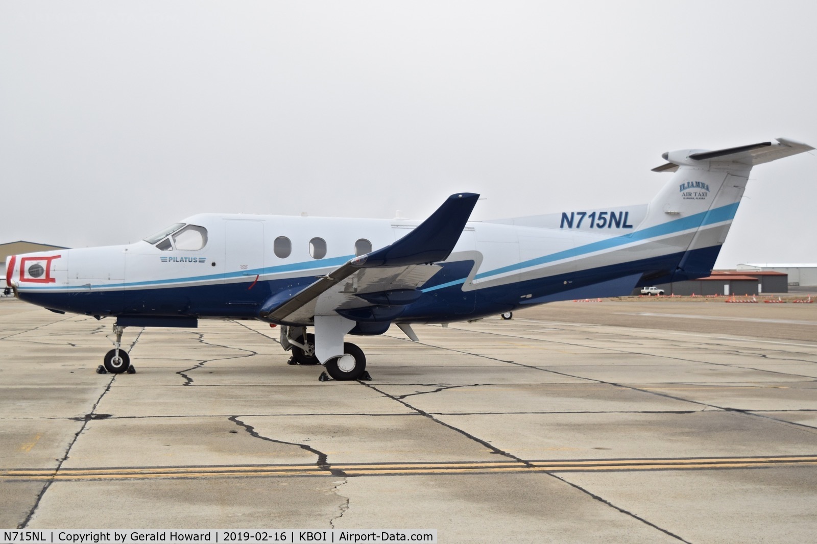 N715NL, 1995 Pilatus PC-12/45 C/N 109, Parked for maintenance.