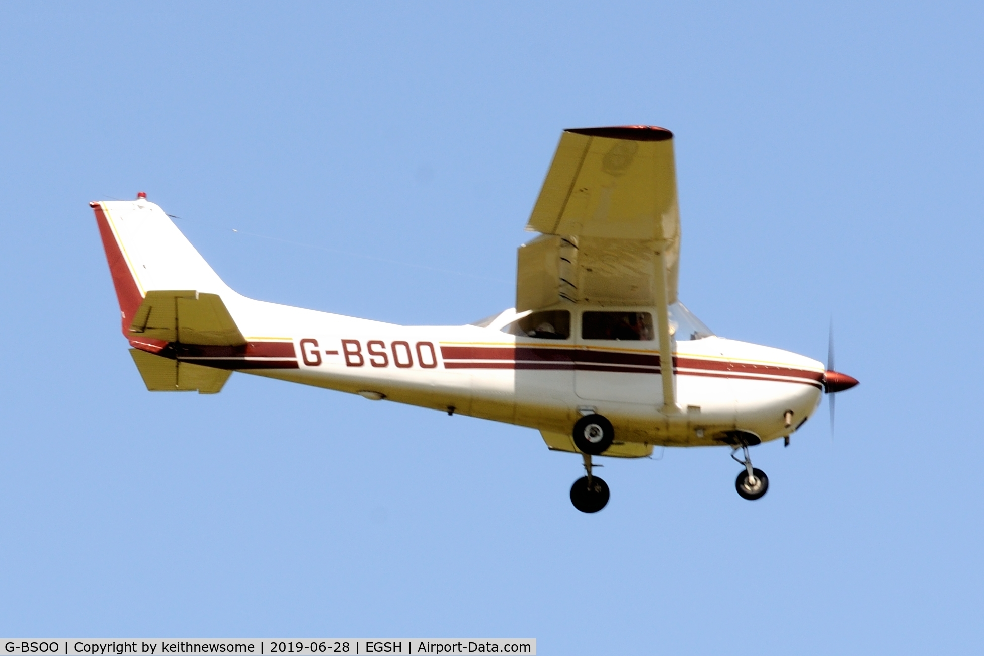 G-BSOO, 1964 Cessna 172F C/N 172-52431, Diverting to Norwich with minor engine problem.