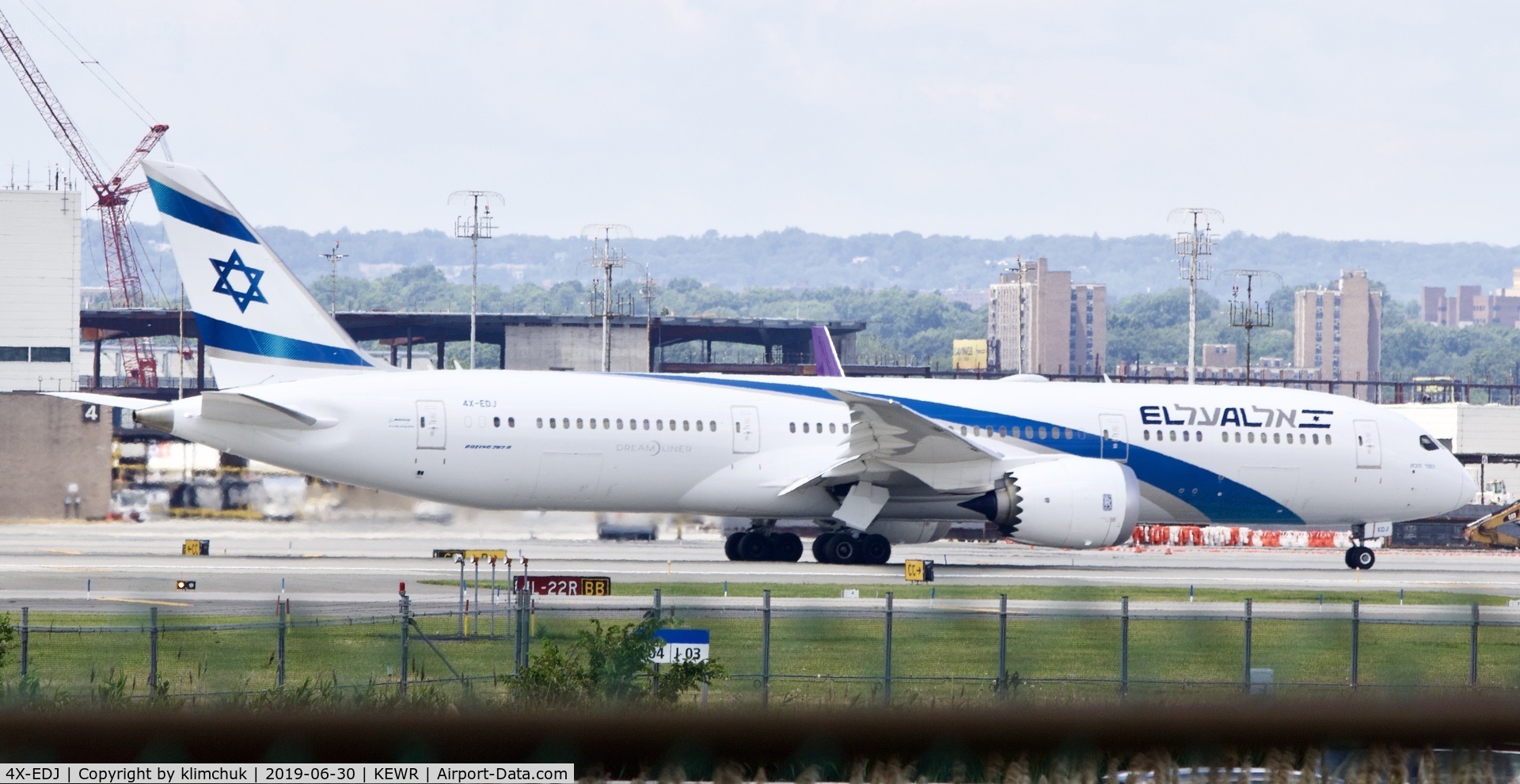 4X-EDJ, 2019 Boeing 787-9 Dreamliner Dreamliner C/N 65086, Departing from Newark