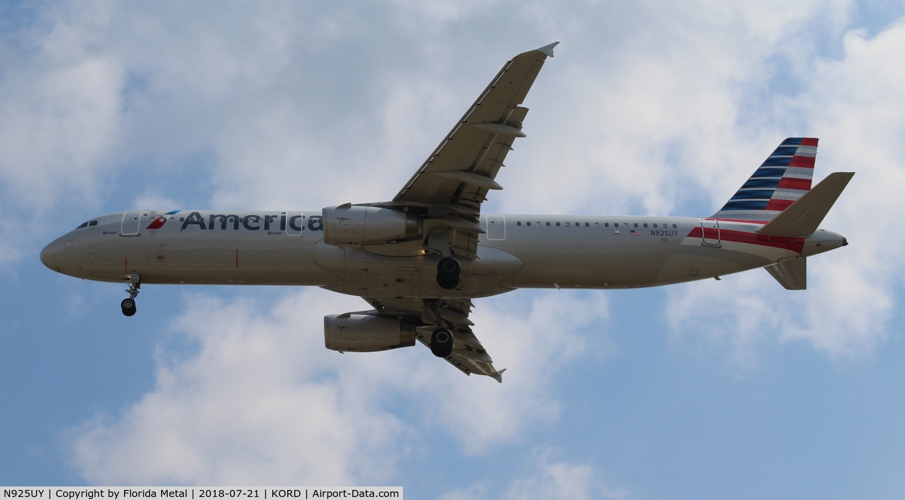 N925UY, 2015 Airbus A321-231 C/N 6613, ORD spotting