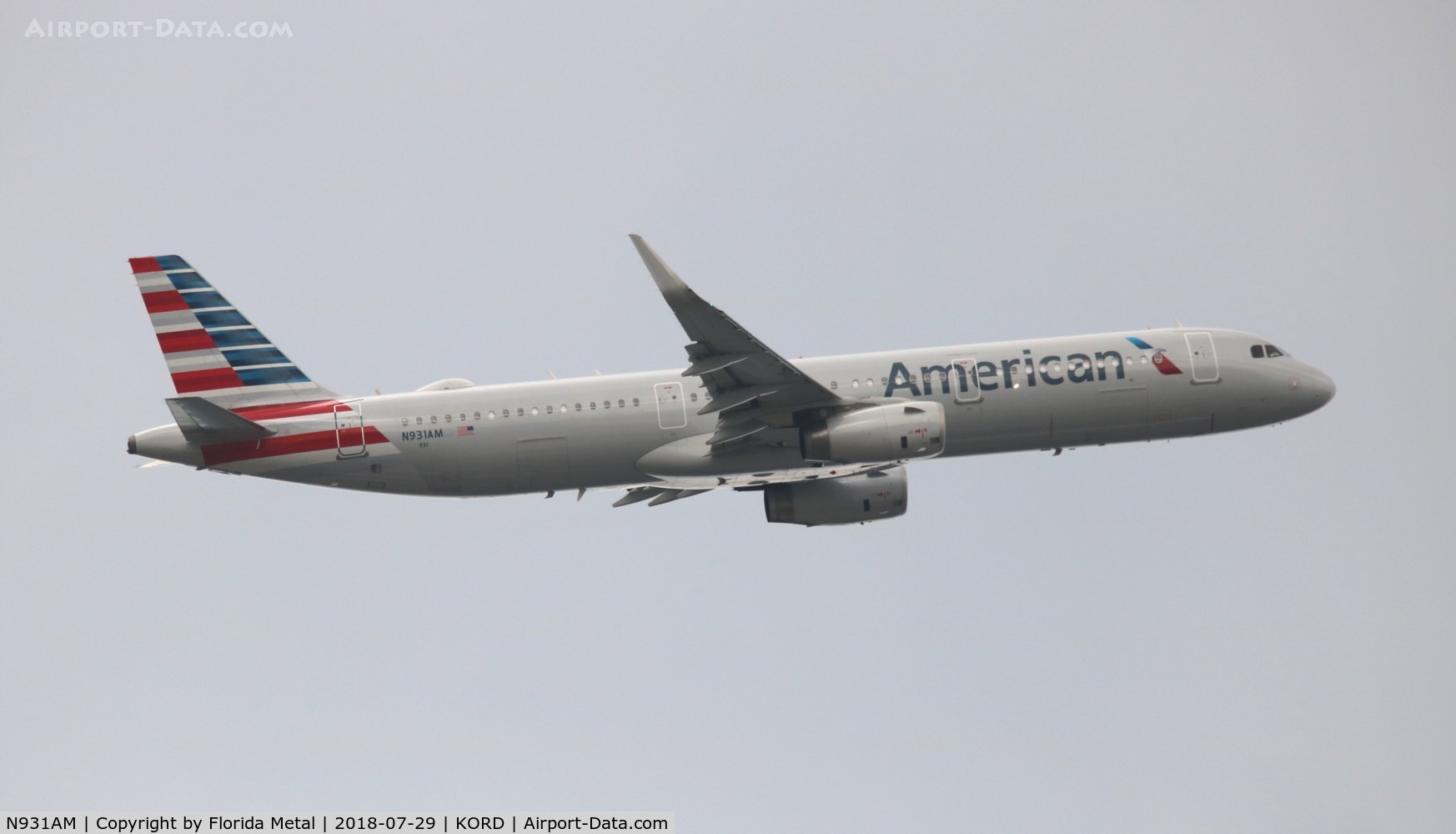N931AM, 2017 Airbus A321-231 C/N 7541, ORD spotting