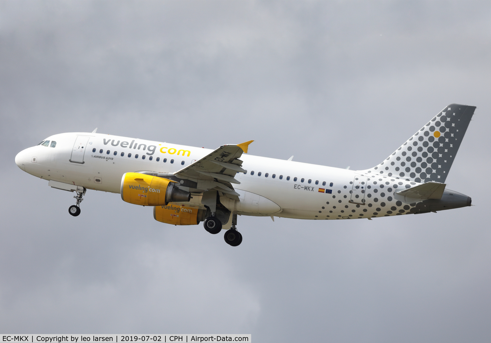 EC-MKX, 2007 Airbus A319-111 C/N 3054, Copenhagen 2.7.2019