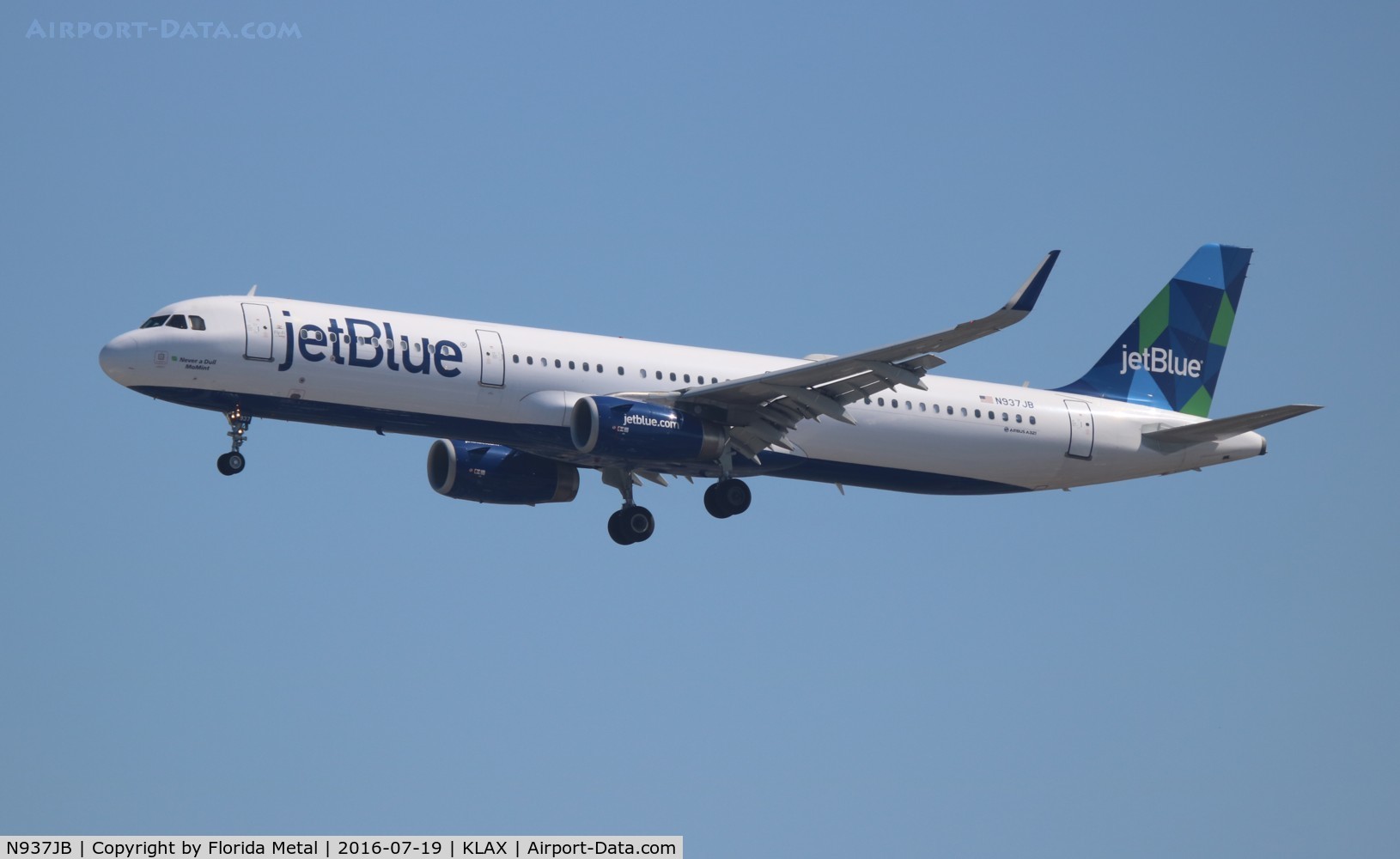 N937JB, 2014 Airbus A321-231 C/N 6245, LAX spotting