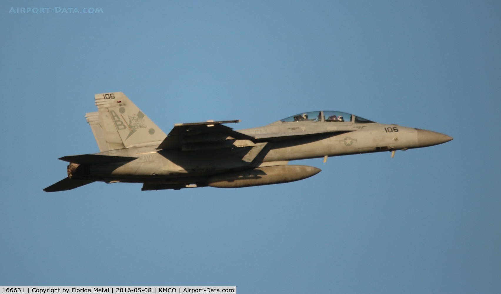 166631, Boeing F/A-18F Super Hornet C/N F124, MCO spotting