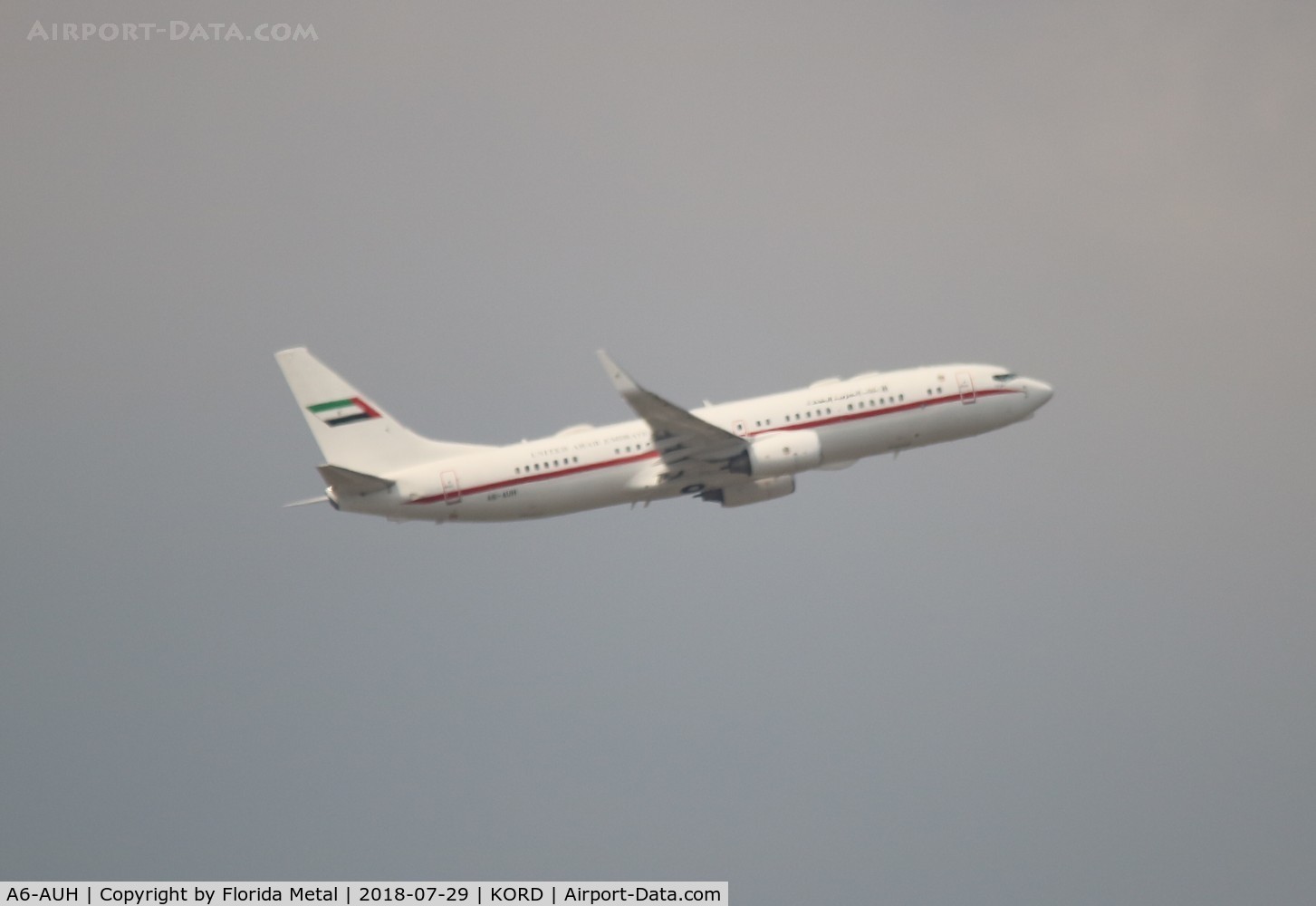 A6-AUH, 2002 Boeing 737-8EX BBJ2 C/N 33473, ORD Spotting